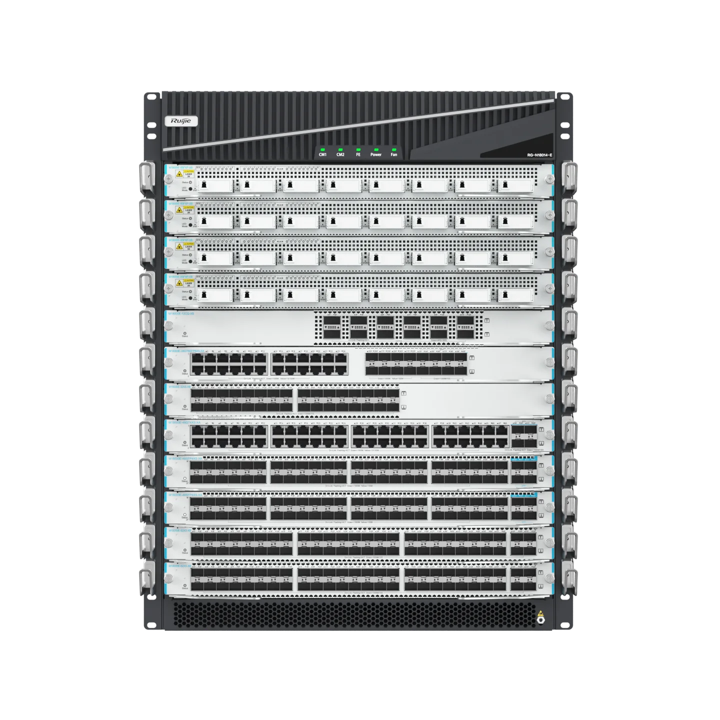 高密度大缓存云架构网络核心交换机，14U框式，RG-N18014-E
